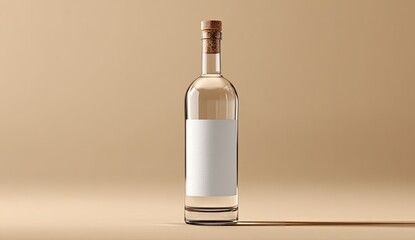 Clear bottle with blank label