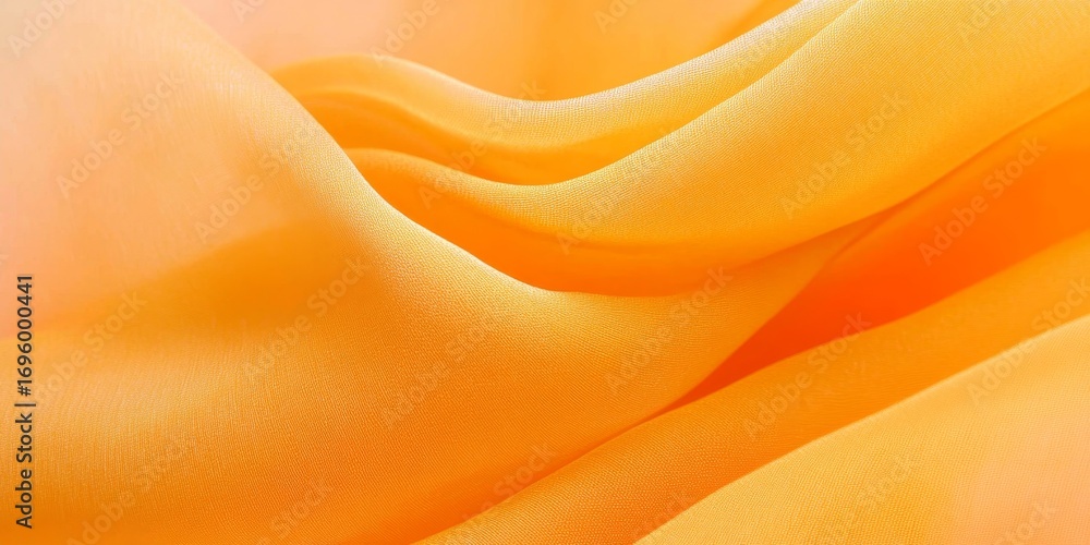 Poster a tranquil abstract of radiant orange waves soft textures and gentle light creating calmness