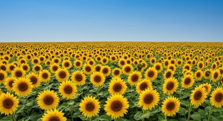 Obraz premium Sunny Field of Sunflowers