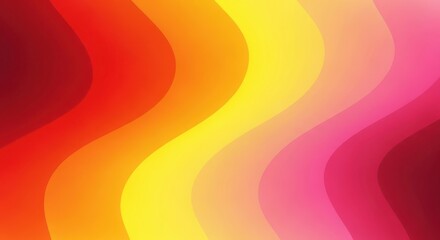 Vibrant wavy gradient of red orange yellow and pink colors