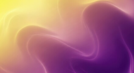 Abstract swirling gradient of purple and yellow with soft light effects