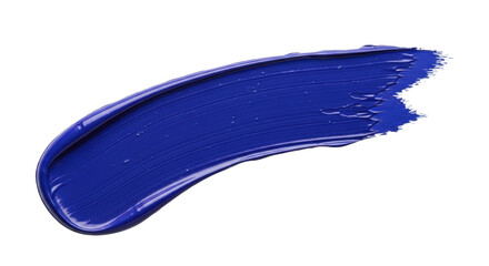 Fototapeta premium Deep indigo industrial paint, thick, textured, and dripping in a diagonal stroke on a transparent background with copy space, soft studio lighting, abstract art and industrial design concept