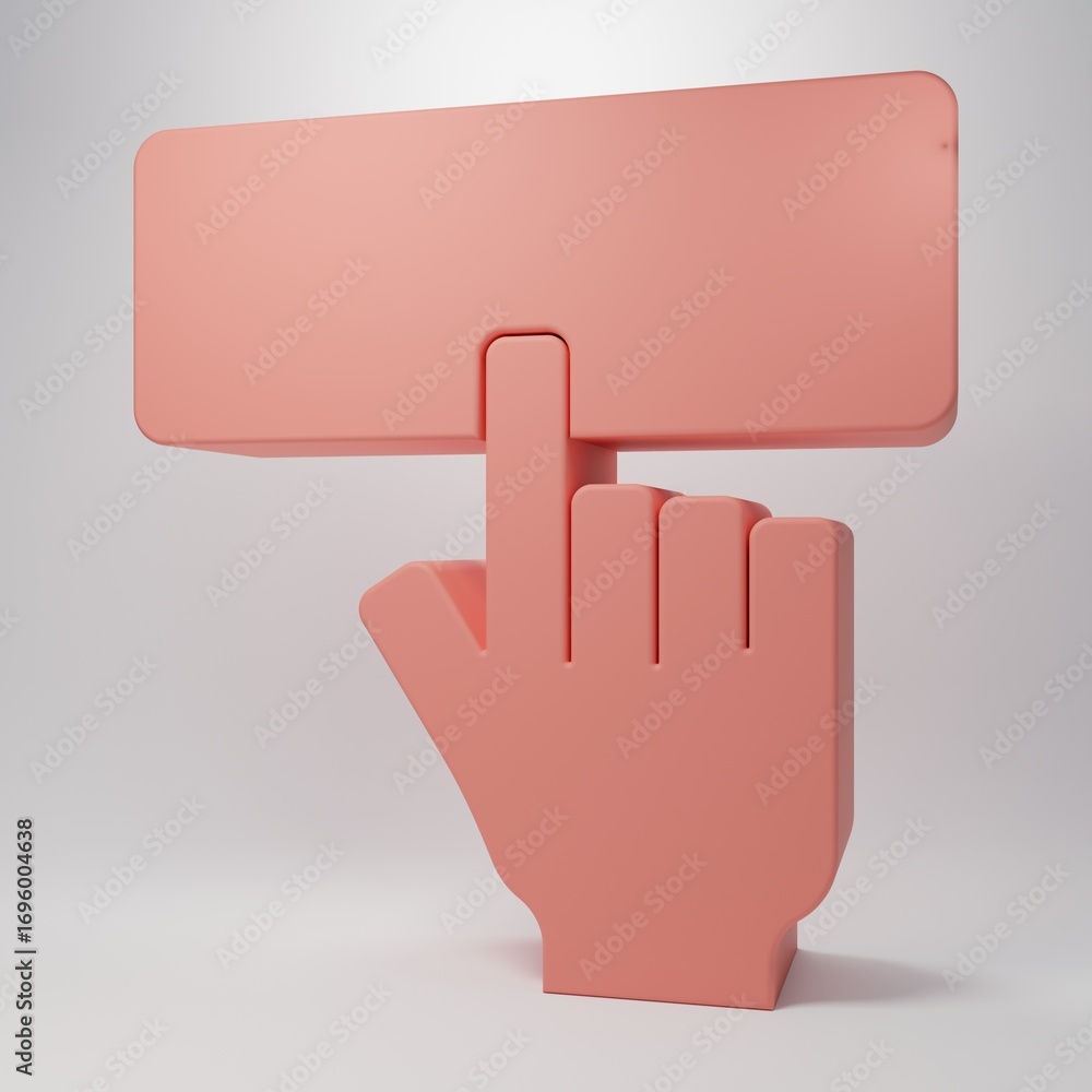 Poster pink computer keyboard icon isolated on pink background. pc component sign. minimalism concept. 3d r