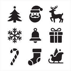 christmas icons set
