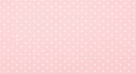 Delicate Polka Dot Pattern: Soft pink surface, adorned with evenly spaced white dots, offers a touch of vintage charm and timeless elegance, creating a delightful visual texture.