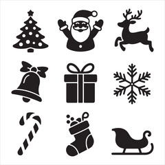 set of christmas icons