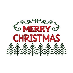 Merry Christmas Vector Text Calligraphic Lettering Design