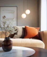 Modern Living Room Interior with Soft Ambient Daylight