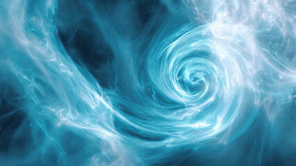 Naklejka premium Swirling vortex abstract blue energy motion dynamic ethereal fluid mysterious fantasy creates sense of wonder movement luminous swirling patterns vibrant blue tones
