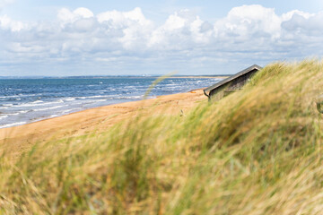 Experience a Serene Beachside Retreat Skillfully Nestled Amidst Lush Dune Grass and Scenic Views