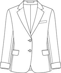 Black and white suit jacket outline