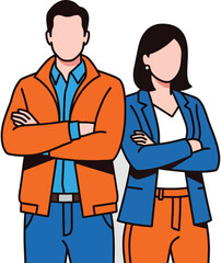 Business team with arms crossed