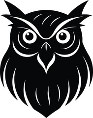 owl on white  vector on transparent background