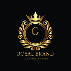 Golden Royal Brand Logo with Letter G