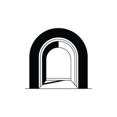 Fototapeta premium Abstract arches and tunnel perspective