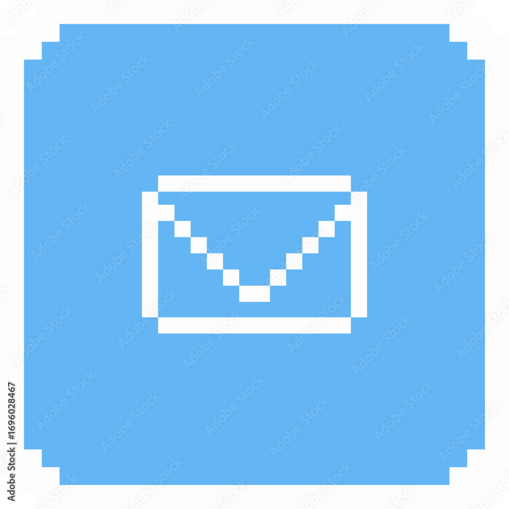 Poster pixelated essential message icon