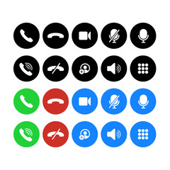 Phone buttons big set