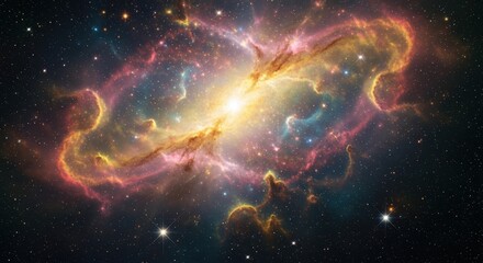Fototapeta premium Vibrant Nebula in Deep Space, Cosmic Background