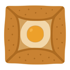 Galettes French pastry flat color vector illustration template design