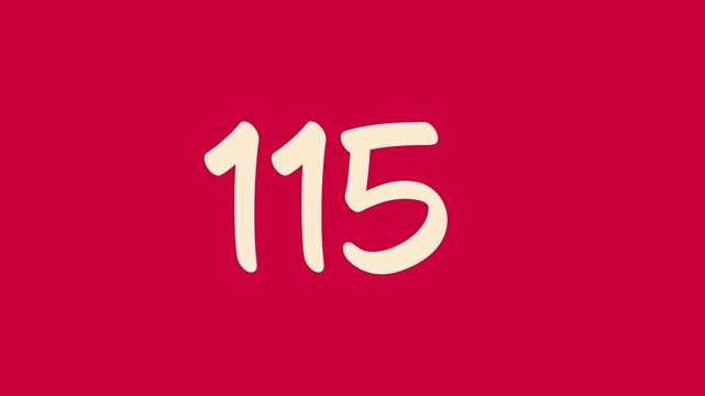 120 second countdown timer with beige number on red backgrounds uitable for presentations, websites, and educational resources