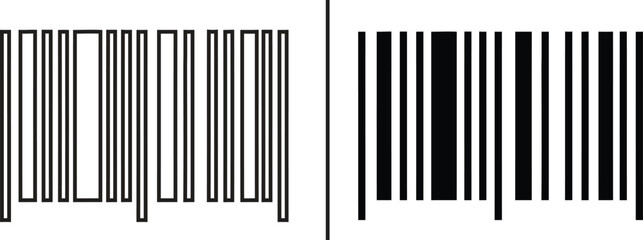 Barcodes on a White Canvas: This graphic offers a clear and modern view of the universal bar code, ideal for various product design scenarios. 