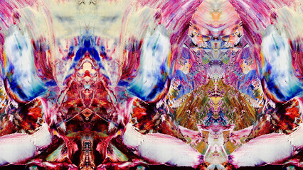 Fototapeta premium Abstract art background . Hand painting artwork on canvas .