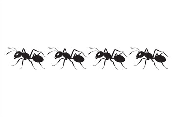 Minimal Black Ant Icons for Graphic and Web Design