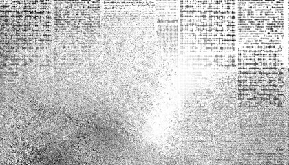 Fototapeta premium Overlay old black newspaper paper grunge vintage background. Grunge halftone style