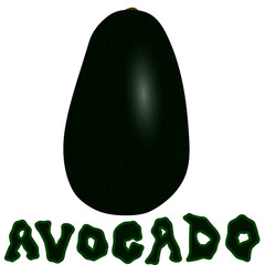 Isolated Avocado Illustration with Transparent Background – Tropical Fruit PNG