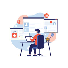 Online security protection for digital transactions and user information management