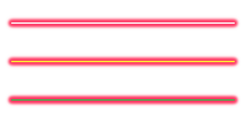 Three horizontal lines in red with white yellow and green inner lines on white background