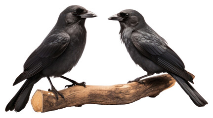 Obraz premium PNG Blackbird animal wildlife perching.
