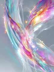 Minimalist Futuristic Holographic Gradient Wallpaper