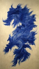 Abstract Blue Artistic Painting