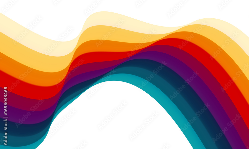 Poster colorful and abstract wavy patterns modern and retro designs overlay background