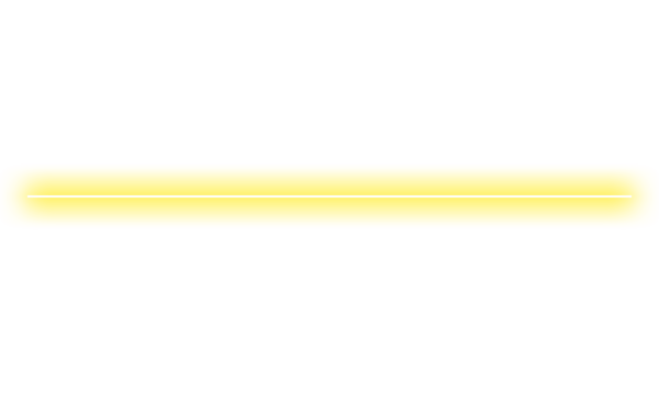 A single horizontal glowing yellow light beam with a soft neon effect on a plain white background.