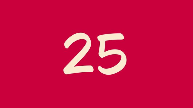 30 second countdown timer with beige number on red backgrounds uitable for presentations, websites, and educational resources   