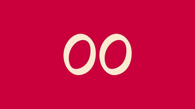 5 second countdown timer with beige number on red backgrounds uitable for presentations, websites, and educational resources