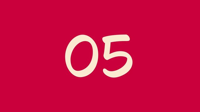10 second countdown timer with beige number on red backgrounds uitable for presentations, websites, and educational resources   