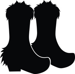 pair of boots isolated on white