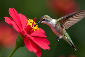 Fototapeta premium hummingbird and flower