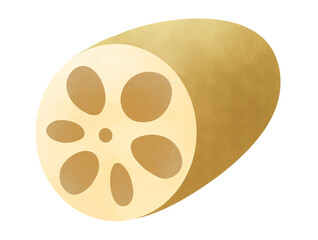 カットされたレンコンのイラスト
