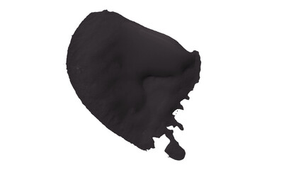 Black watercolor composition on transparent background. Hand drawn brush strokes and textures....