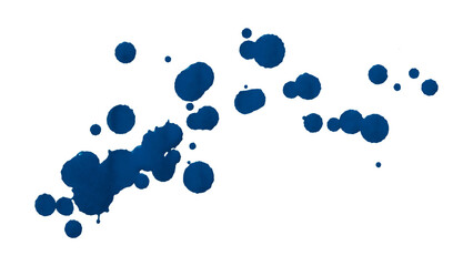 Blue watercolor splash texture, stains, watercolor drips, watercolor spread on transparent...