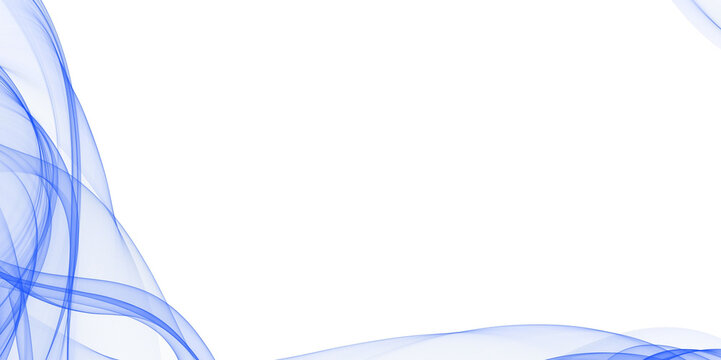 Realistic abstract patterns templates blue waves on white background