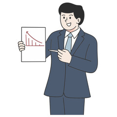 Business man explained marketing strategy