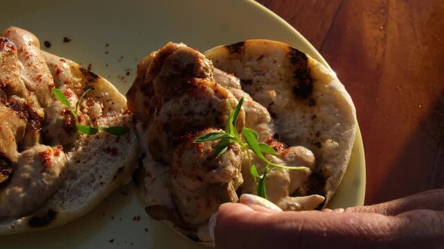 Tasty Mexican Tacos Filled Meat. Homemade American Soft Shell Beef Tacos. Mexican Food Burrito. Tortilla Fast Food. Mexican Pork Carnitas Tacos Fajitas. American Taco Salsa Corn Tortilla Carne Asada