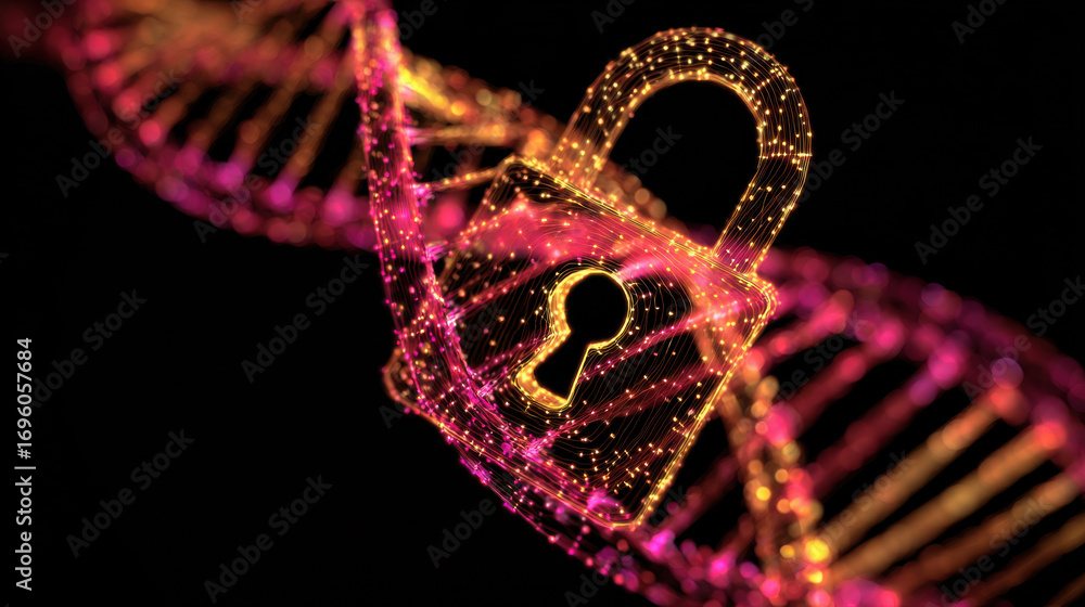 Poster unlock potential of secure dna database system that safeguards genetic information with advanced tec