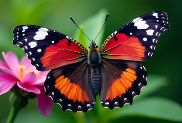 Fototapeta premium butterfly on a flower