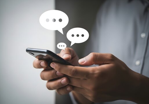 Mobile phone chat messaging communication